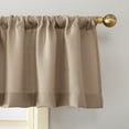 thumbnail image 2 of Mainstays Lauren Semi-Sheer Textured Solid Rod Pocket Curtain Valance, Taupe, 56"W x 17"L, 2 of 7