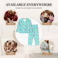 thumbnail image 7 of Rateoe Sea animals Pattern Womens Pajamas Set Long Sleeve Sleepwear Button Down Nightwear Soft Cotton Pj Lounge Sets-Large, 7 of 7