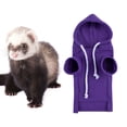 thumbnail image 4 of Pnellth Ferret Hoodie Solid Color Drawstring Hooded Sweatshirt Thick Fleece Foreleg Elastic Hamster Guinea Clothes, 4 of 8