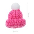 thumbnail image 5 of LOLIPPYY 10PCS Handmade Knitted Small Santa Claus Christmas Hats Headdress Party Favors Accessories (Rosy), 5 of 7