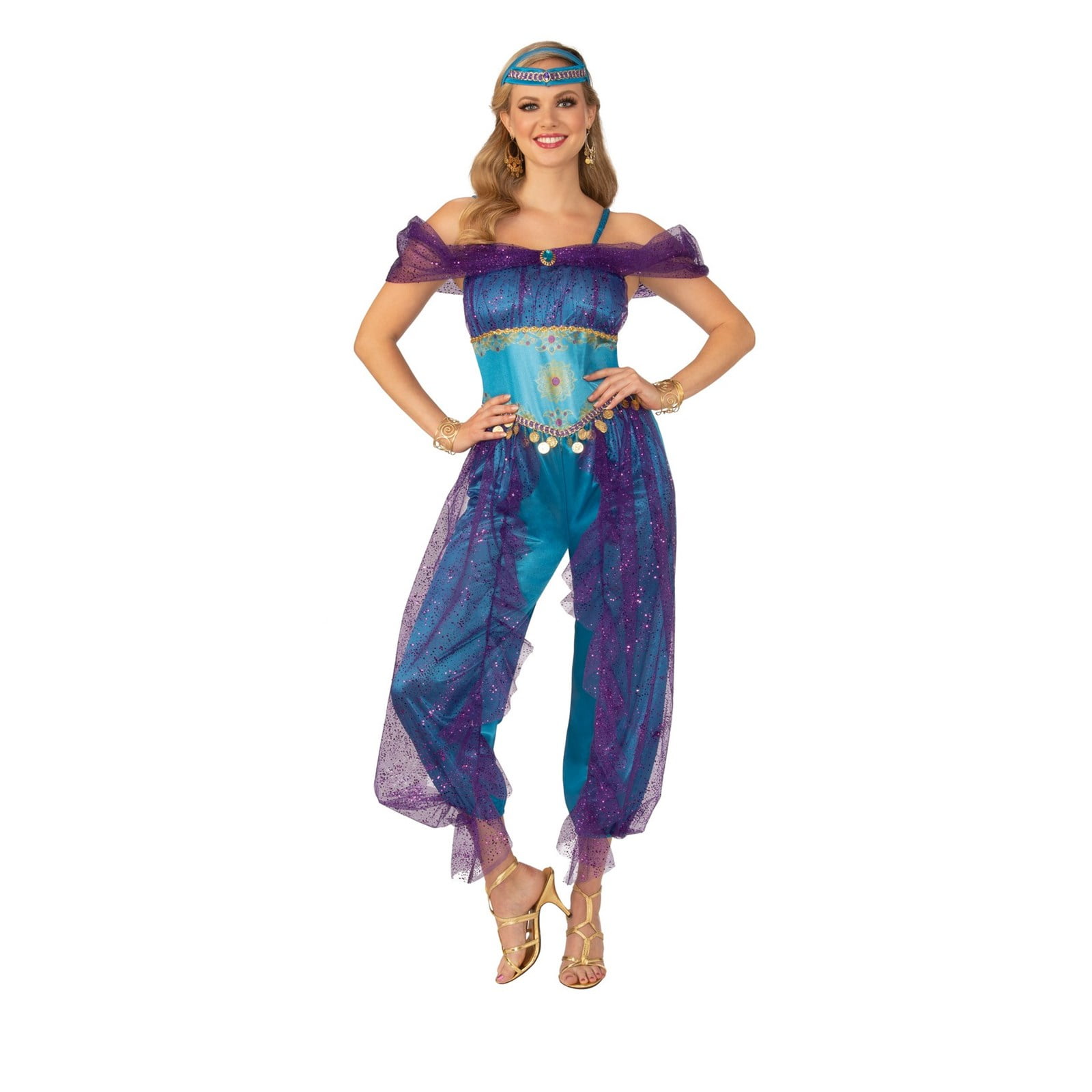 Free Ship 42-46 Details about   Genie Adult Deluxe Costume Mens Aladdin Halloween Arabian L-XL 