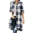 thumbnail image 1 of 2024 Chemise à Col en V pour Femmes à Manches Longues Boutonnée, Tunique Décontractée Unie, Haut Blouse pour Robe, 1 of 5
