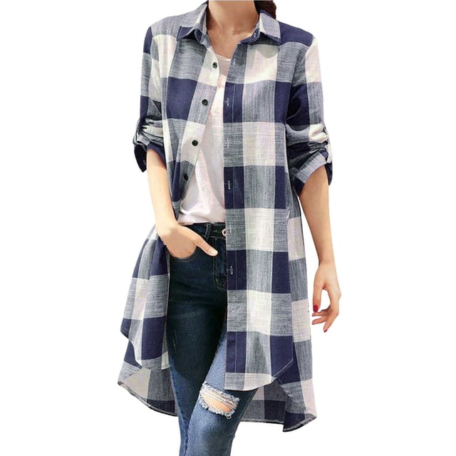 2024 Chemise à Col en V pour Femmes à Manches Longues Boutonnée, Tunique Décontractée Unie, Haut Blouse pour Robe