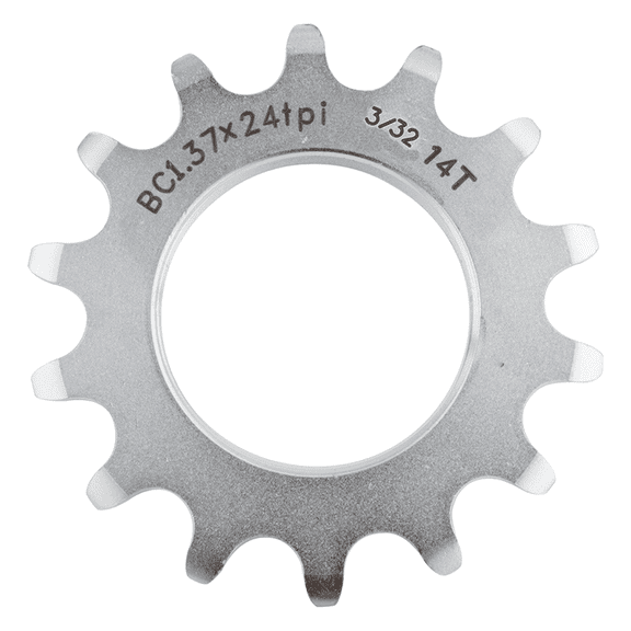 Origin8 Bicycle Track Cog 14T x 3/32 Fixed Gear Silver CNC Chromoly Urban Bike