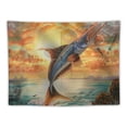 thumbnail image 5 of Orinice Fish Sunset Bird Tapestry Wall Hanging Unique Style for Home Decor Living Room Bedroom Dorm 50x40inch, 5 of 6
