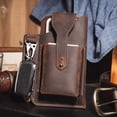 thumbnail image 4 of Bolso de cuero para hombre con funda para teléfono, riñonera portátil para Café Sunnimix Funda de teléfono para hombres, 4 of 8