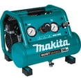 thumbnail image 2 of Makita MAC100QK1 Quiet Series .5 HP 1 Gallon Oil-Free Hand Carry Air Compressor/ 18 GA Brad Nailer Combo Kit, 2 of 22