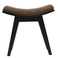 thumbnail image 2 of Gymax Makeup Vanity Stool Black Concave Dressing Bench Rubberwood Leg, 2 of 10