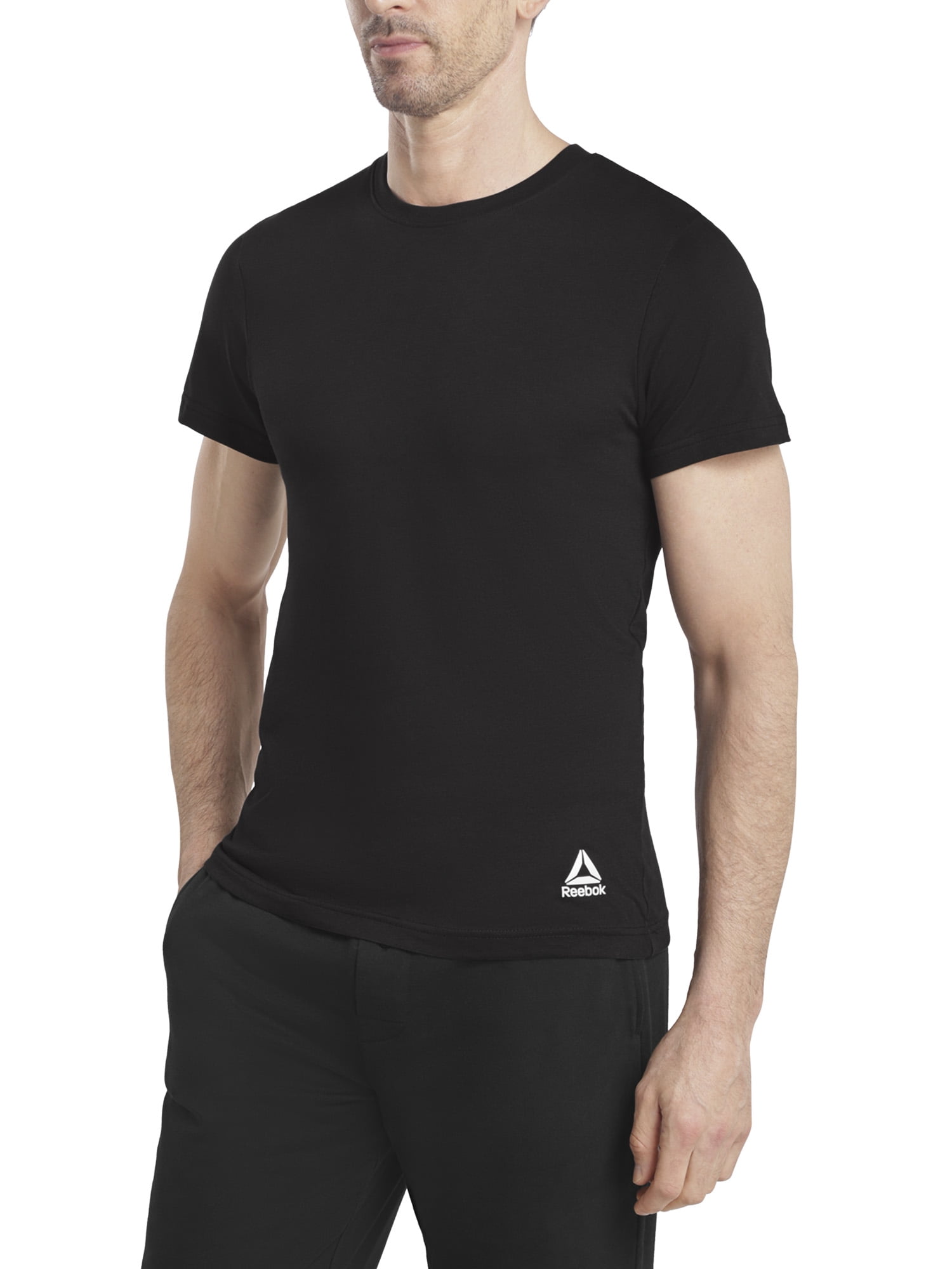 Reebok Men’s Performance Cotton Crew Neck Undershirts, 6 Pack, Sizes S–3XL