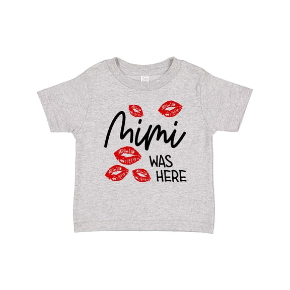 Inktastic Mimi Was Here Red Kisses Boys or Girls Baby T-Shirt