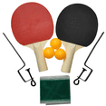 thumbnail image 2 of Ensemble de Ping-Pong 2 Fusées 3 Balles Retour à la Station d'Accueil 1 Filet de Tennis de Table Trois Balles, Deux Raquettes un Filet Rack Simple Ensemble 1 Ensemble, 2 of 6