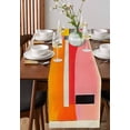 thumbnail image 3 of Table Runner Abstract Pink Orange Yellow Table Decoration for Kitchen Dinning Painting Modern Art Table Decoration for Indoor Outdoor Party Wedding Decor 13x90inch, 3 of 7