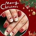 thumbnail image 4 of 24Pcs Christmas Nails Set Christmas Press on Nails Short Square Fake Nails Snowflake Nails Press On Christmas Tree False Nails Santa Claus Glue on Nail Glossy Stick on Nail for Women Decoration, 4 of 7