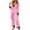 Pink, variant on Womens 3 Piece Lace Lounge Set Lace Push Up Bras and Pants Sets with Belted Robe Dressy Casual Soft Sleepwear Set Red S