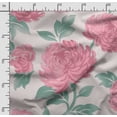 thumbnail image 2 of Soimoi Floral Print, Velvet Fabric, Decor Sewing Fabric by The Yard 54 Inch Wide,Decorative Fabric for Upholstery and Home Accents, Pink & Beige, 2 of 5