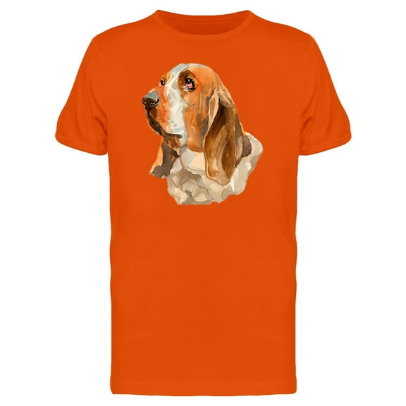Basset Hound Head Painting Tee Men's -Image by Shutterstock