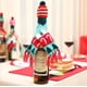 thumbnail image 4 of Juego de 3 mini fundas para botellas de vino de Navidad, gorros y bufandas de Papá Noel de Navidad, disfraz de botella de vino pequeña para adornos navideños, fiesta, 4 of 5