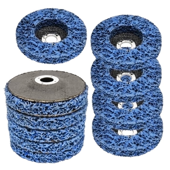 Nvzi Angle Grinders Stripping Disc,(10 PCS)4" x 5/8"(100x16mm)/Blue for Removes Rust, Strips Paint, Cleans Welds&Metal, Fiberglass Work Cleans