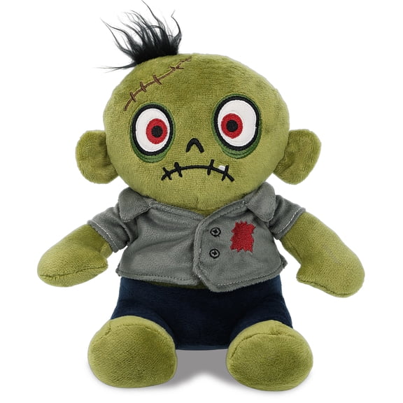 DolliBu Zombie Stuffed Doll Plush - Soft Plush Zombie Stuffed Toy for Girls and Boys, Cute Halloween Doll Character Gift for Kids and Adults - 8 Inches