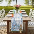 thumbnail image 4 of Table Runners 72 Inches Long Dress Scarves, Easter Farmhouse Kitchen Table Runner, Coffee Tablerunners, Spring Blue Gnomes Rabbit Eggs Floral Buffalo Plaid 16x72 Inch, 4 of 9