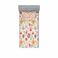 thumbnail image 2 of Floral Bedding Set with Sheet & Covers, Cartoon Drawing Style Ladybug Strawberry Bird Caterpillar Vibrant Colored Characters, Printed Bedroom Decor 2 Shams, 4 Sizes, Multicolor, by Ambesonne, 2 of 3