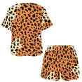 thumbnail image 3 of Leopard Print Pattern Pajamas Set Womens Loungewear Sleepwear 2 Piece PJ Sets, 3 of 7