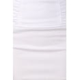 thumbnail image 4 of Petite High Waist Stretch Pencil Skirt with Shirred Waist Detail - White - Small, 4 of 4