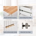 thumbnail image 5 of Ktaxon Modern Kitchen Island Cart, 44.7" Rolling Island Table with Drop Leaf & Extra Storage, Multifuctional Kitchen Cart for Food Prep, White, 5 of 7