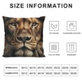 thumbnail image 5 of COMIO Throw Pillow Covers Lion Black Decorative Pillow Cases Home Decor Standard Square Pillowcases, 5 of 5