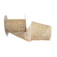 thumbnail image 1 of Reliant Ribbon 25710W-750-10F 4 in. 10 Yards Jute Box 3 Wired Edge Ribbon, Natural, 1 of 1