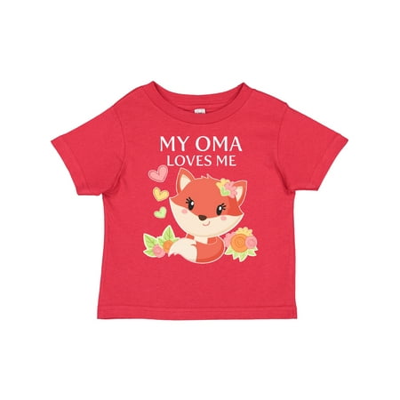 

Inktastic My Oma Loves Me- Little Fox Gift Toddler Boy or Toddler Girl T-Shirt