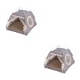 thumbnail image 2 of Casa para mascotas Billuyoard Tienda única para gatos y perros pequeños gris S 2piezas, 2 of 6