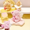 thumbnail image 5 of Plush Bear Keychain Pulling Rope Stuffed Love Heart Animal Doll Key Ring Holder DIY Handbag Pendant, 5 of 5