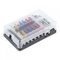 thumbnail image 2 of Portafusibles con hoja de 12 vías con luz LED, bloque impermeable Universal para yates marinos automotrices, 2 of 8