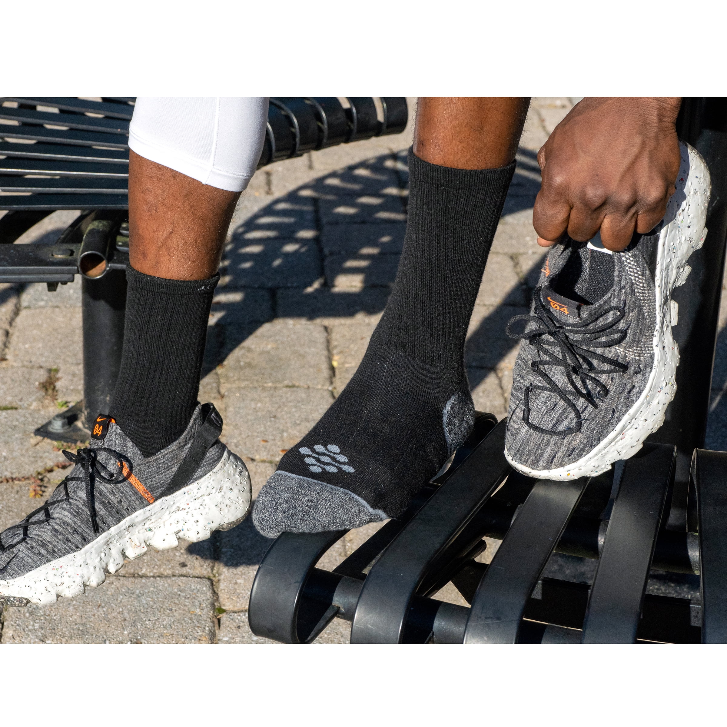 TRUEENERGY Flow High Impact Cushion Crew Sock, Men's Size 10-14.5, 3-pack
