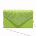 thumbnail image 2 of Willtoo Women Rhinestone Decor Envelope Clutch Bag Evening Party Handbag Purse Green, 2 of 3