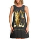 thumbnail image 1 of Balery 2025 Happy New Year 1 Vestidos de verano para mujer con estampado: vestido holgado sin mangas, vestido playero informal y cómodo para días calurosos., 1 of 7