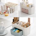 thumbnail image 2 of Makeup Organizer Wristwatch Storage Box with Drawer Case Desktop Sundries Container Cosmetics Brush Holder for Dorm Light green, 2 of 9