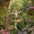 thumbnail image 6 of Ballet Dancer Hanging Planter, Elegant Weatherproof Resin Hanging Pot with Hanging Chain, Decorative Basket for Ivy Pothos Succulents, Home Garden Balcony Window Decor, 6 of 8