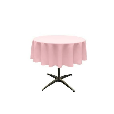 

TCpop51R-PinkLgtP37 Polyester Poplin Tablecloth Light Pink - 51 in. Round