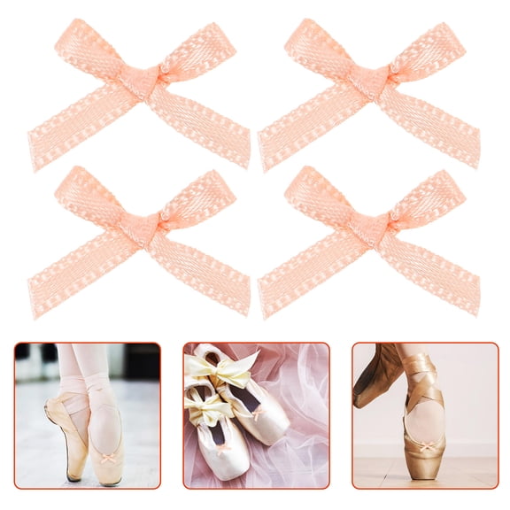 FONDOTIN 40Pcs Mini Crafts Bows Pink Cloth for Diy Enthusiasts Decor
