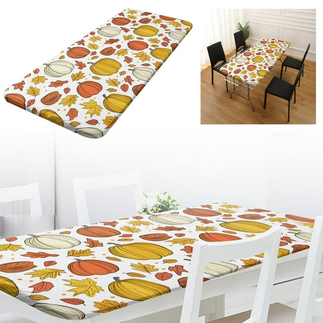 Housses de Table de Rangement Textile Maison pour Chambres Tables à Manger et Camping Designs Élégants d'Automne Matériau Polyester Durable et Résistant