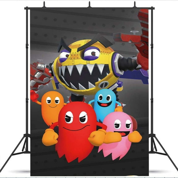 Pacman Poster Backdrop Banner Party Supplies Birthday Decorations Background for Photography Taspestry