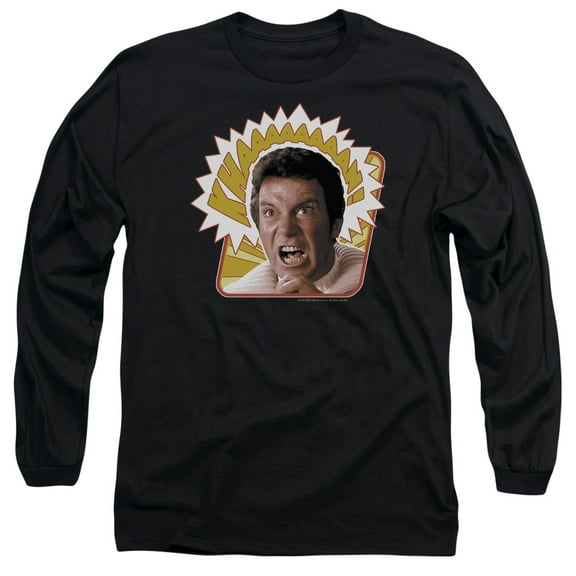 Star Trek Khaaaaaan Long Sleeve Adult 18/1 T-Shirt Black