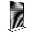thumbnail image 4 of Ktaxon 3 Panel Security Fence Outdoor, Metal 49x72 Inch, Vertical Yard Privacy Panel with Aluminum Frame, Black, 4 of 9