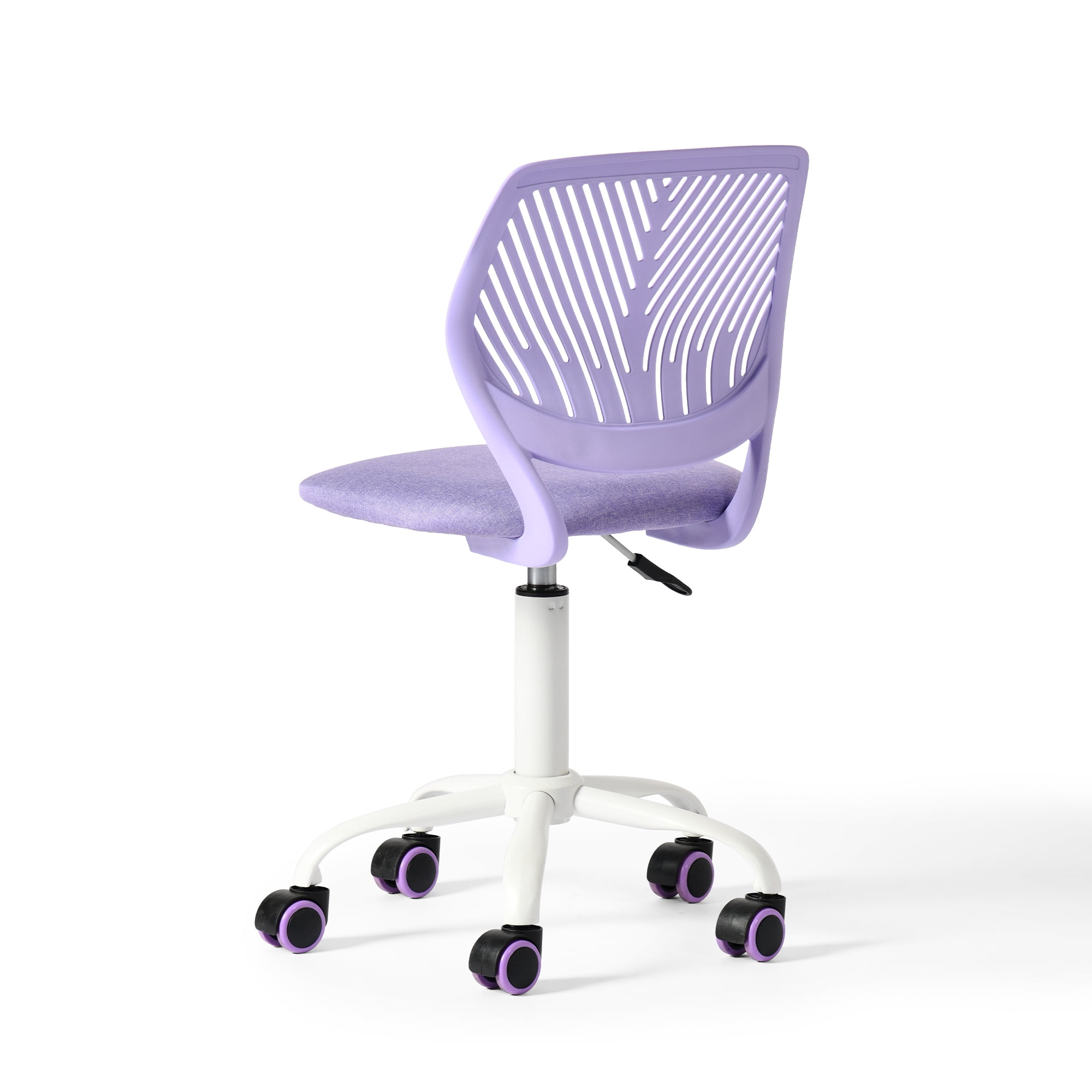Homy Casa Teen Task Chair, Armless Office Chair Swivel with Soft Cushion for Study Kids Teens Child, Purple