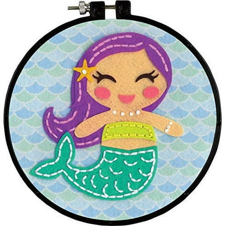 Dimensions Learn-A-Craft Felt Applique Kid's Craft, Mermaid