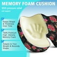 thumbnail image 5 of Premium Floral Pattern Memory Foam Seat Cushion Ergonomic Chair Pad for Office Chair, Car, Airplane & Bleachers Sciatica, Tailbone Hip & Back Pain Relief - Chair Cushion for Long Office Workers., 5 of 5
