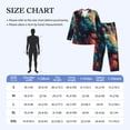 thumbnail image 4 of Salouo Colorful Flower Goat Print Button-Front Long Sleeve Pajama Set for Men, Soft 2Pjs Men's Long Sleeve Sleepwear-XX-Large, 4 of 7