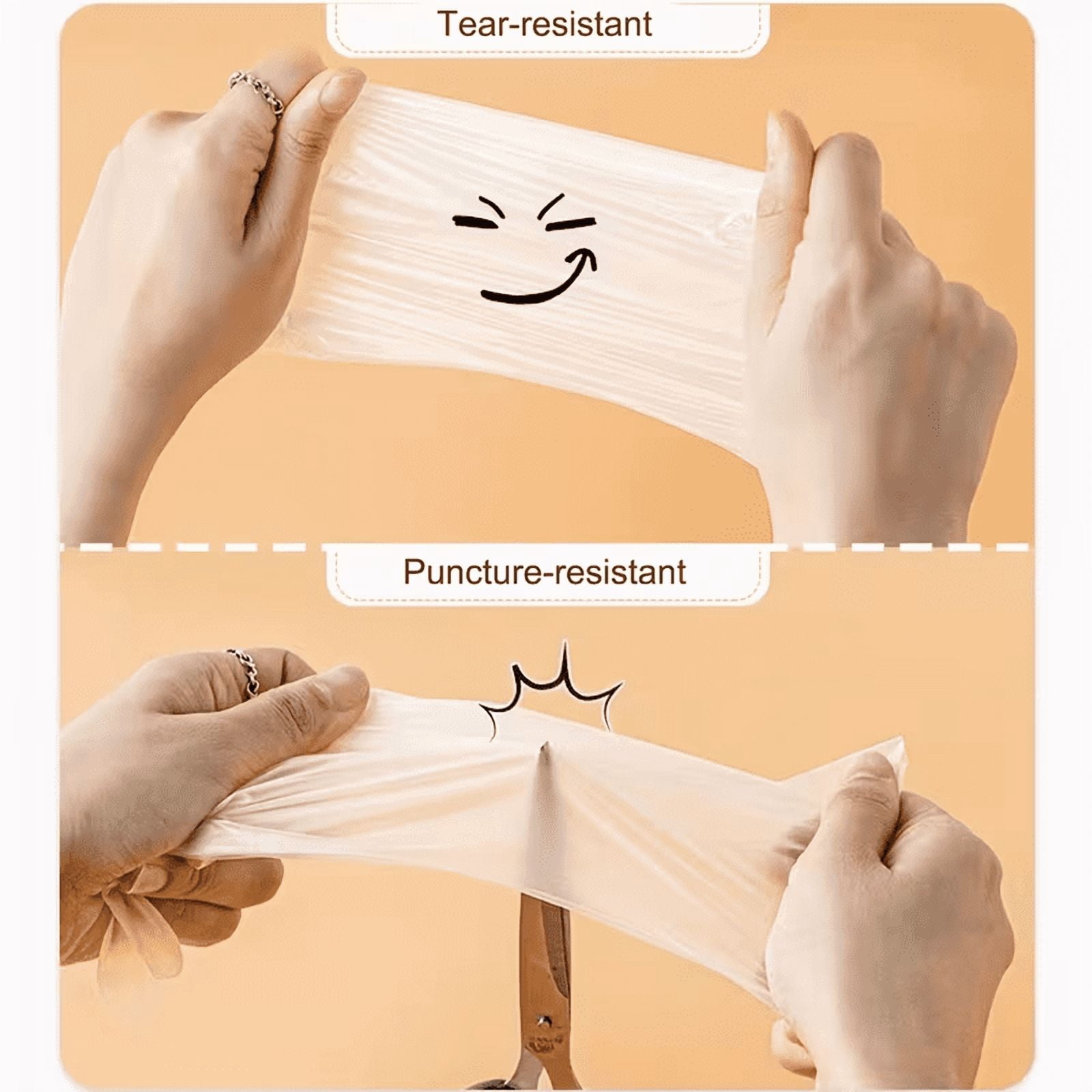 1000Pcs Food Prep Gloves Disposable, Clear Plastic Gloves Food Grade Waterproof, Oil-Resistant, Ambidextrous, Safe for Kitchen Cooking, Food Handling(S Size)